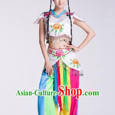 Chinese Traditional Umbrella Dance Costume Classical Dance Stage Performance Clothing for Women