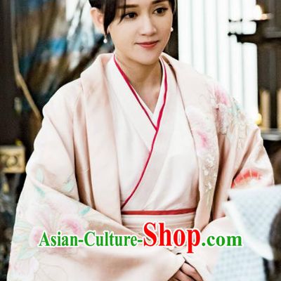 Drama Queen Dugu Chinese Ancient Empress Hanfu Dress Sui Dynasty Historical Costume and Headpiece for Women