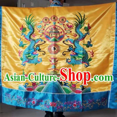 Chinese Traditional Taoism Costume National Taoist Priest Embroidered Dragon Cassock for Men