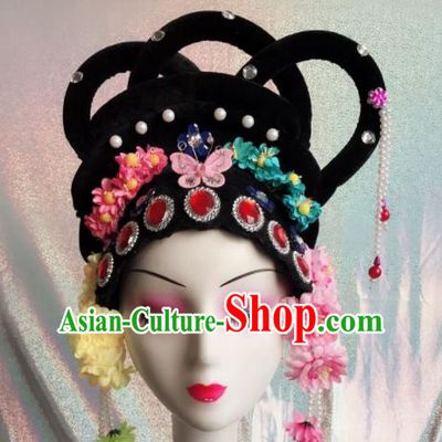 Chinese Traditional Beijing Opera Wigs and Hairpins Peking Opera Peri Hair Accessories for Women