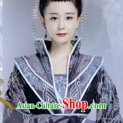 Chinese Drama Queen Dugu Northern Zhou Dynasty Empress Hanfu Dress Ancient Historical Costume and Headpiece for Women