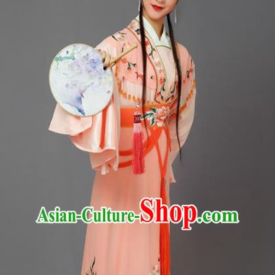 Chinese Traditional Peking Opera Princess Orange Dress Beijing Opera Hua Dan Costume for Women