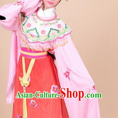 Chinese Traditional Shaoxing Opera Peri Princess Red Embroidered Dress Beijing Opera Hua Dan Costume for Women