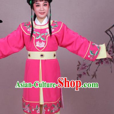 Chinese Traditional Peking Opera Servant Rosy Clothing Beijing Opera Livehand Costume for Men