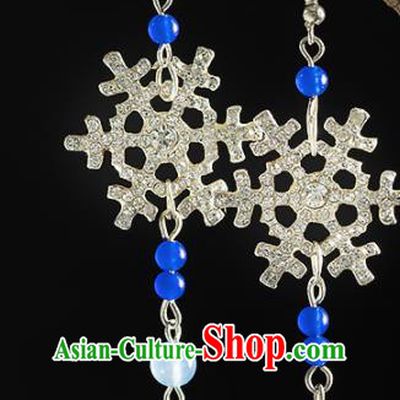Chinese Traditional Accessories Ancient Cosplay Princess Crystal Earrings for Women