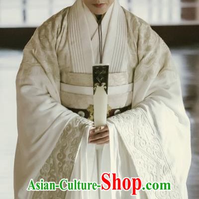 Chinese Ancient Prime Minister Clothing The Lengend of Haolan Qin Dynasty Chancellor Lv Buwei Historical Costume for Men