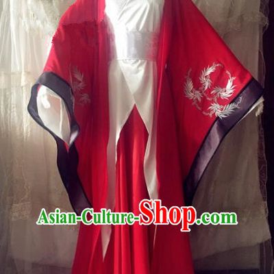 Chinese Traditional Cosplay Prince Wedding Costume Ancient Swordsman Red Hanfu Clothing for Men