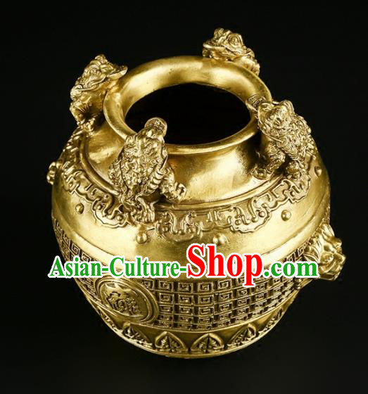 Chinese Traditional Feng Shui Items Taoism Bagua Brass Canister Decoration Chinese Traditional Feng Shui Items Taoism Bagua Brass Canister Decoration