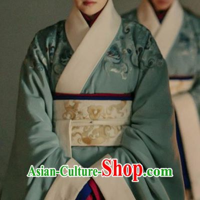 Drama The Lengend of Haolan Chinese Ancient Warring States Period Court Maid Historical Costume and Headpiece for Women