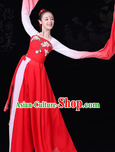 Chinese Traditional Lotus Dance Red Costume Classical Dance Group Dance Dress for Women Chinese Traditional Lotus Dance Red Costume Classical Dance Group Dance Dress for Women