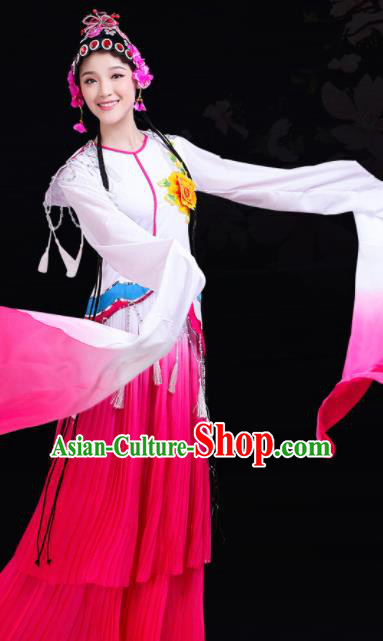 Chinese Traditional Beijing Opera Rosy Costume Classical Dance Group Dance Dress for Women Chinese Traditional Beijing Opera Rosy Costume Classical Dance Group Dance Dress for Women