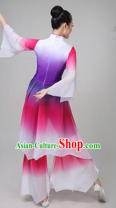 Chinese Traditional Folk Dance Rosy Costume Classical Dance Group Dance Dress for Women Chinese Traditional Folk Dance Rosy Costume Classical Dance Group Dance Dress for Women