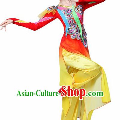 Chinese Traditional Stage Performance Red Costume Classical Dance Dress for Women