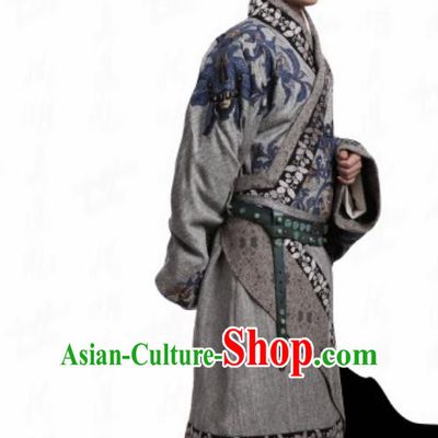 The Lengend of Haolan Ancient Chinese Qin Dynasty First Emperor Ying Zheng Historical Costume and Headpiece for Men