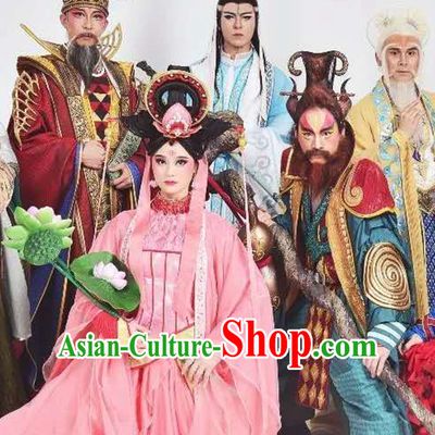 Free Shipping Brand New Ancient Chinese Eight Immortals Costumes Complete Set