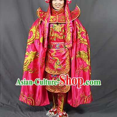Chinese Traditional Sichuan Opera Rosy Costume Face Changing Clothing Complete Set for Women