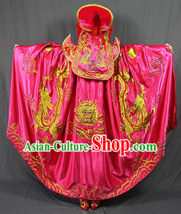 Chinese Traditional Sichuan Opera Rosy Costume Face Changing Clothing Complete Set for Women
