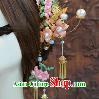 Chinese Traditional Hair Accessories Ancient Palace Tassel Step Shake Hairpins Headwear for Women