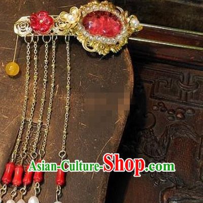 Chinese Traditional Palace Hair Accessories Tassel Step Shake Ancient Hairpins Headwear for Women