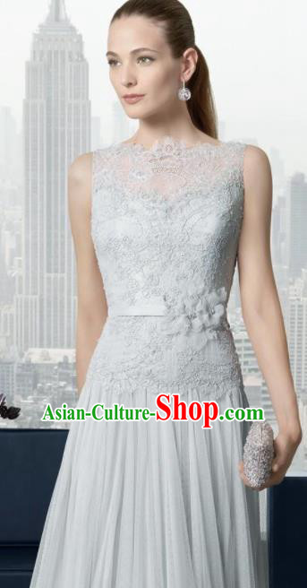 Professional Compere White Lace Full Dress Modern Dance Princess Wedding Dress for Women Professional Compere White Lace Full Dress Modern Dance Princess Wedding Dress for Women