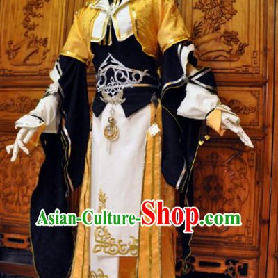 Chinese Traditional Cosplay Knight Costume Ancient Swordsman Clothing for Men