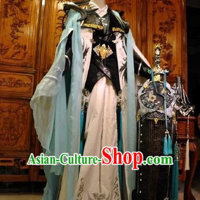 Chinese Traditional Cosplay Royal Highness Knight Costume Ancient Swordsman Clothing for Men