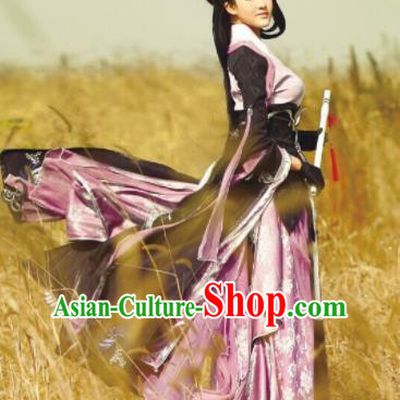 Chinese Traditional Cosplay Heroine Peri Princess Costume Ancient Swordswoman Dress for Women