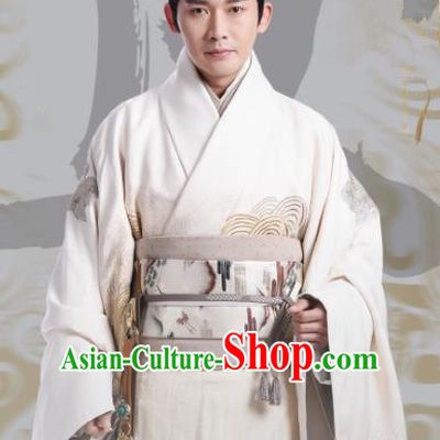 Chinese Ancient Prime Minister Lv Buwei Hanfu Clothing The Lengend Of Haolan Qin Dynasty Historical Costume for Men