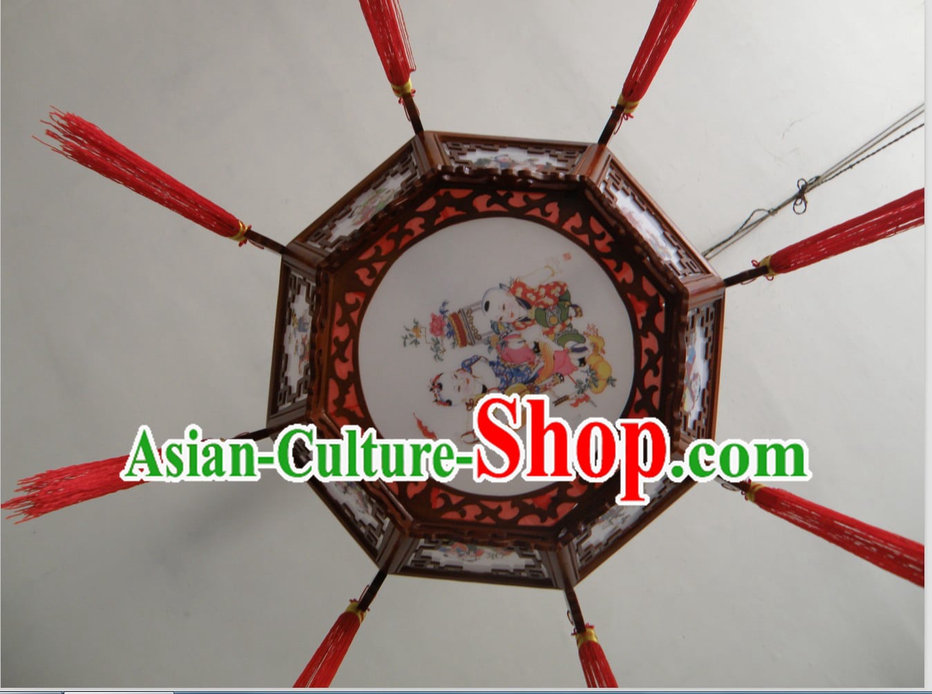 Chinese Hand Carved Traditional Painting Palace Ceiling Lantern Chinese Hand Carved Traditional Painting Palace Ceiling Lantern