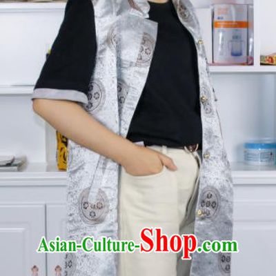 Chinese Traditional National Ethnic Argent Tibetan Vest Zang Nationality Costume for Women