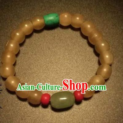 Chinese Traditional Beads Bracelet Handmade Hanfu Bangles for Women