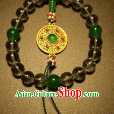 Chinese Traditional Beads Bracelet Handmade Hanfu Bangles for Women