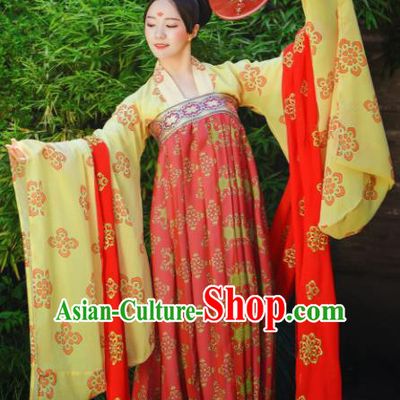 Traditional Chinese Tang Dynasty Imperial Consort Historical Costumes Ancient Bride Hanfu Dress for Women