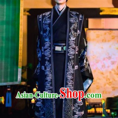 Chinese Ancient Drama Tang Dynasty Crown Prince Embroidered Historical Costume for Men