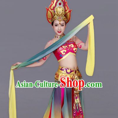 Traditional White Tara Deity Costumes and Accessories Complete Set