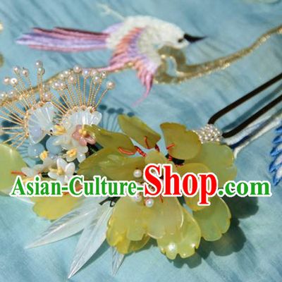 Traditional Chinese Hanfu Albizia Flowers Hair Clip Hair Accessories Ancient Princess Hairpins for Women