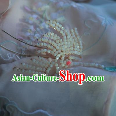 Traditional Chinese Hanfu Beads Phoenix Hair Crown Hair Accessories Ancient Princess Hairpins for Women