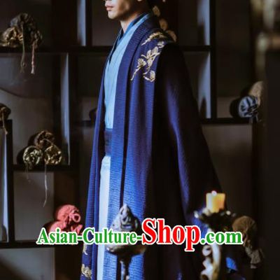 Chinese Ancient Drama Tang Dynasty Crown Prince Embroidered Historical Costume for Men