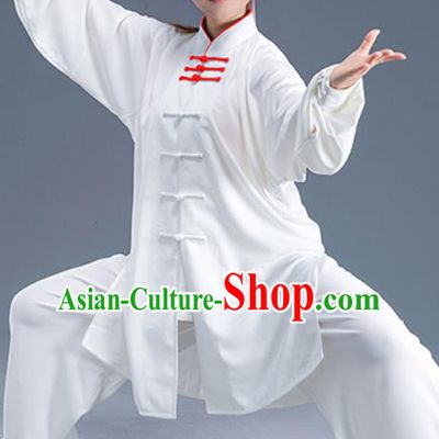 Asian Chinese Traditional Martial Arts Kung Fu Costume Tai Ji Training Group Competition Uniform for Women
