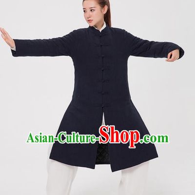 Asian Chinese Martial Arts Traditional Kung Fu Costume Tai Ji Training Group Competition Cotton Padded Coat for Women