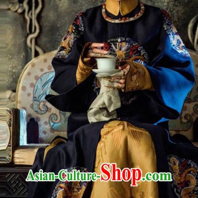 Qing Dynasty Empress Garment Long Robe Clothing for Women
