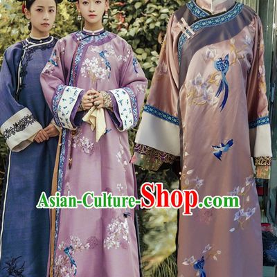 Chinese Traditional Manchu Imperial Qing Dynasty Empress Costumes Clothing for Women