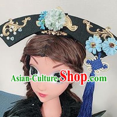 Traditional Chinese Handmade Ancient Palace Hair Clasp Qing Dynasty Princess Hair Accessories for Women
