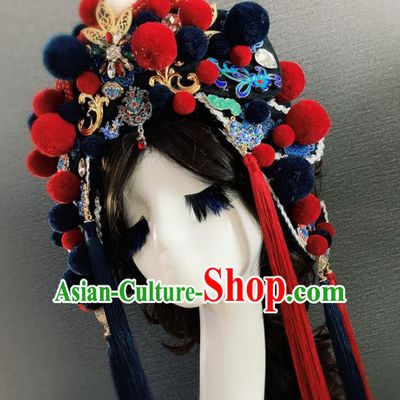 Chinese Handmade Queen Luxury Phoenix Coronet Hair Accessories Halloween Modern Fancywork Headwear for Women