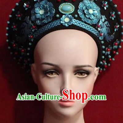 Chinese Ancient Manchu Empress Headwear Hat Traditional Qing Dynasty Queen Hair Accessories for Women