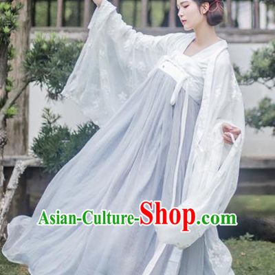 Traditional Chinese Tang Dynasty Imperial Consort Hanfu Dress Ancient Peri Goddess Costume for Women