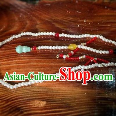Handmade Chinese Hanfu Necklace Traditional Ancient Qing Dynasty Necklet Accessories for Women
