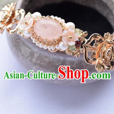 Chinese Ancient Princess Rose Chalcedony Hairpins Traditional Hanfu Hair Accessories for Women