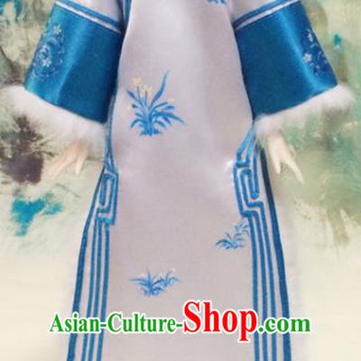 Chinese Qing Dynasty Manchu Princess Dress Ancient Palace Lady Embroidered Historical Costume for Women