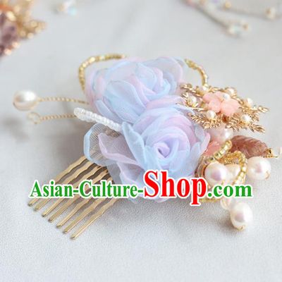 Chinese Ancient Princess Hair Comb Hairpins Traditional Hanfu Hair Accessories for Women